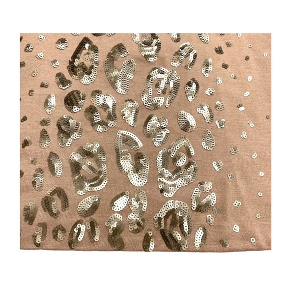 Bcbg Maxazria Leopard Spangles Jersey Stretch Bodycon Dress Camel Tan Size S - Picture 6 of 9